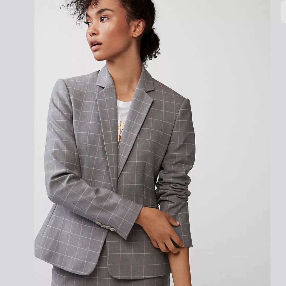 COPY - Express Grey windowpane blazer